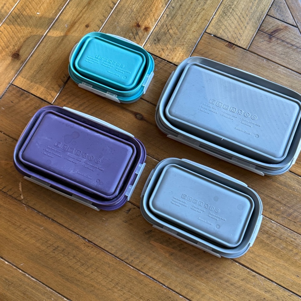 NORWEX Silicone Food Storage Containers Set (Set Of 4) - Picture 4 of 7